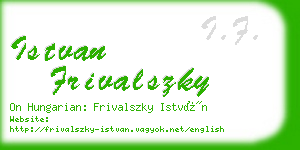 istvan frivalszky business card